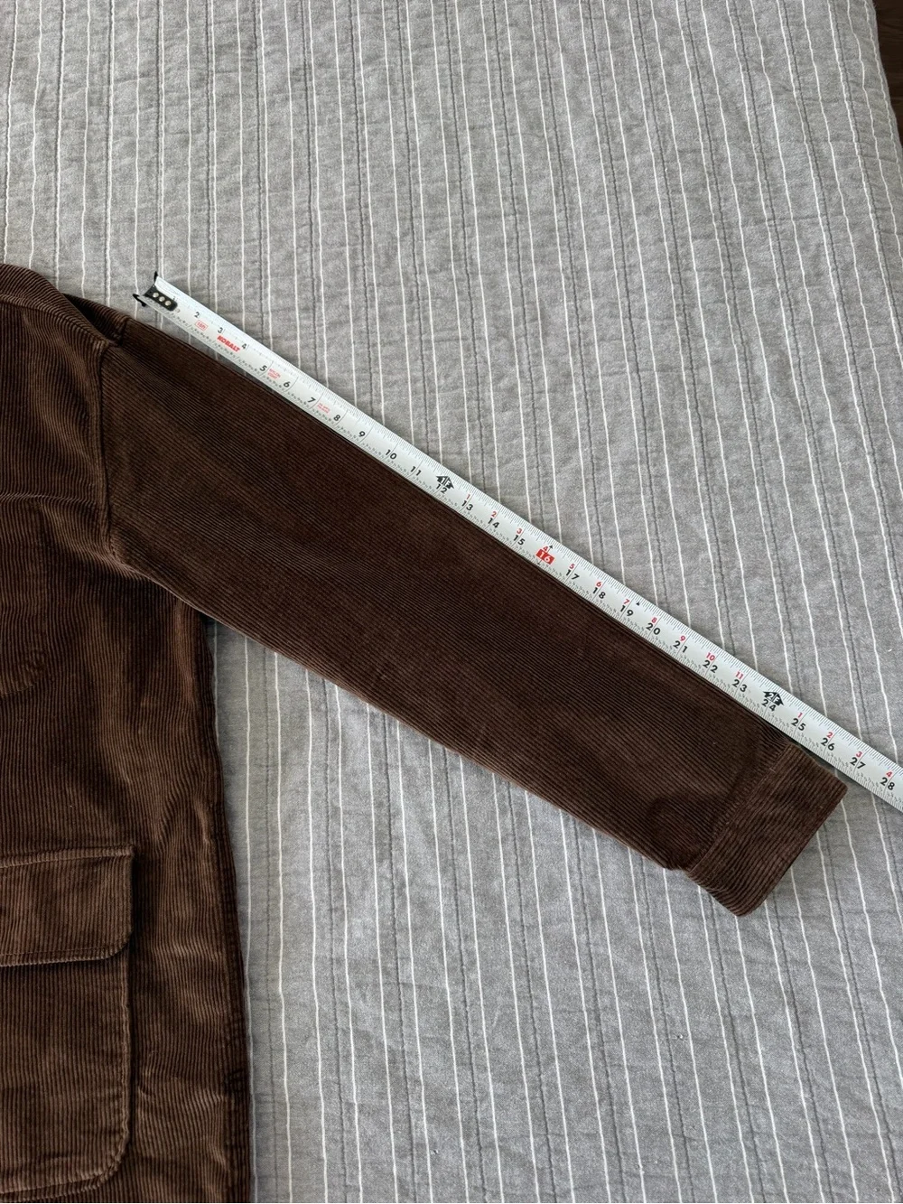 Banana Republic Men’s Corduroy Chore Jacket Brown NWT Button Front Utility Coat